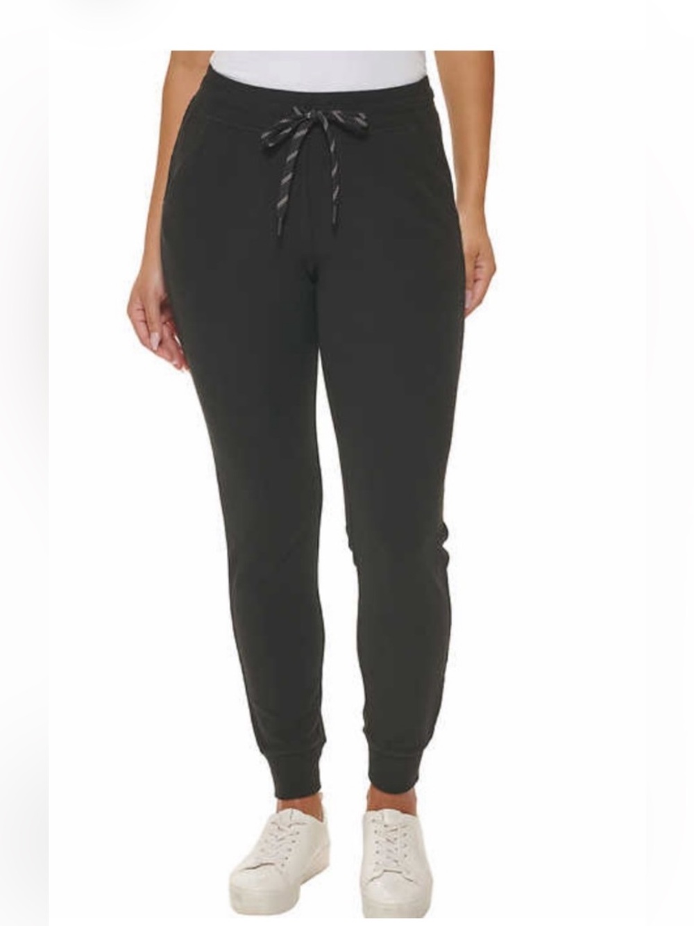 Marc New York Black Knit Drawstring Joggers